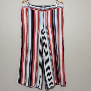 Tabitha Webb pant women L stripped pull on elastic waist beach vacation Y2K